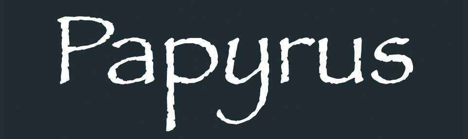 Tipografía odiada Papyrus